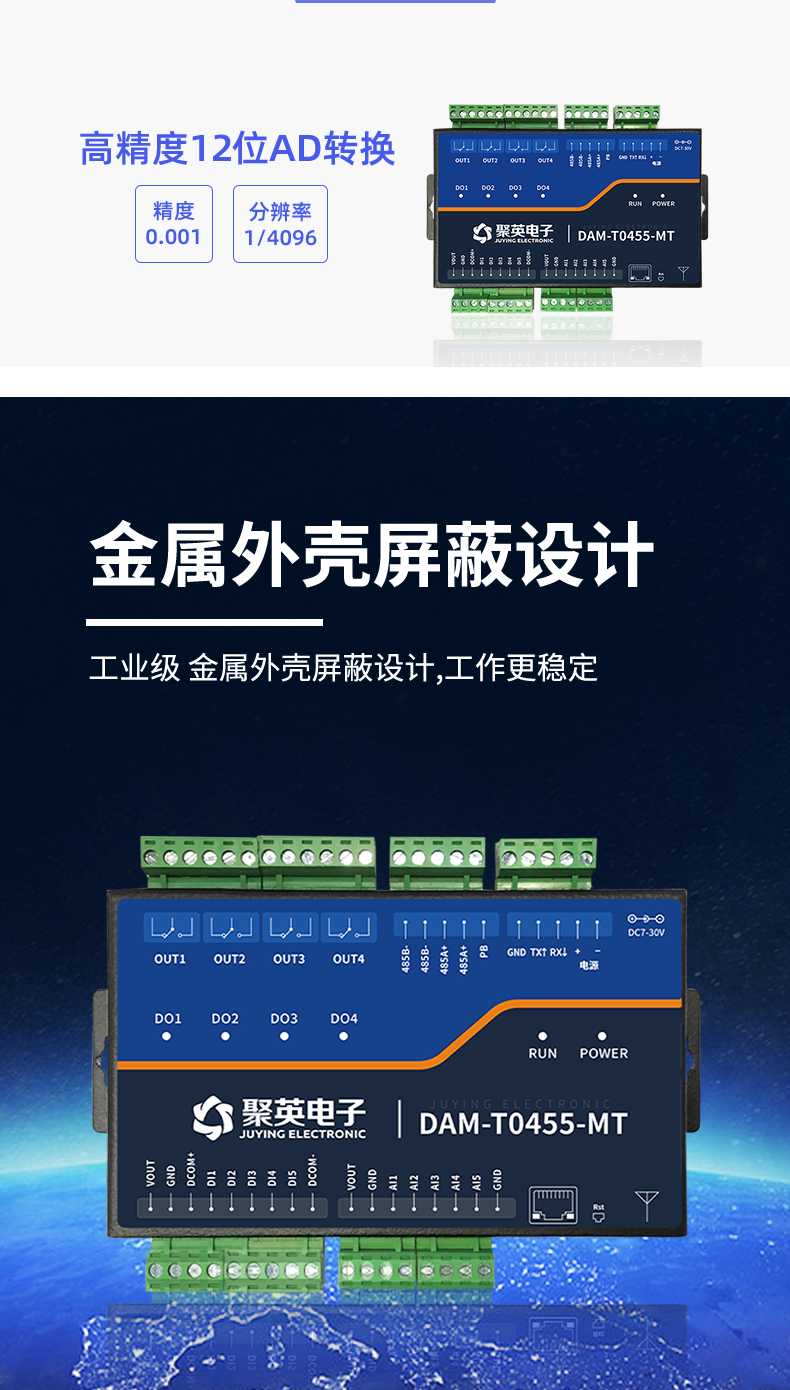云平臺 DAM-T0455-MT 工業(yè)級數采控制器特點