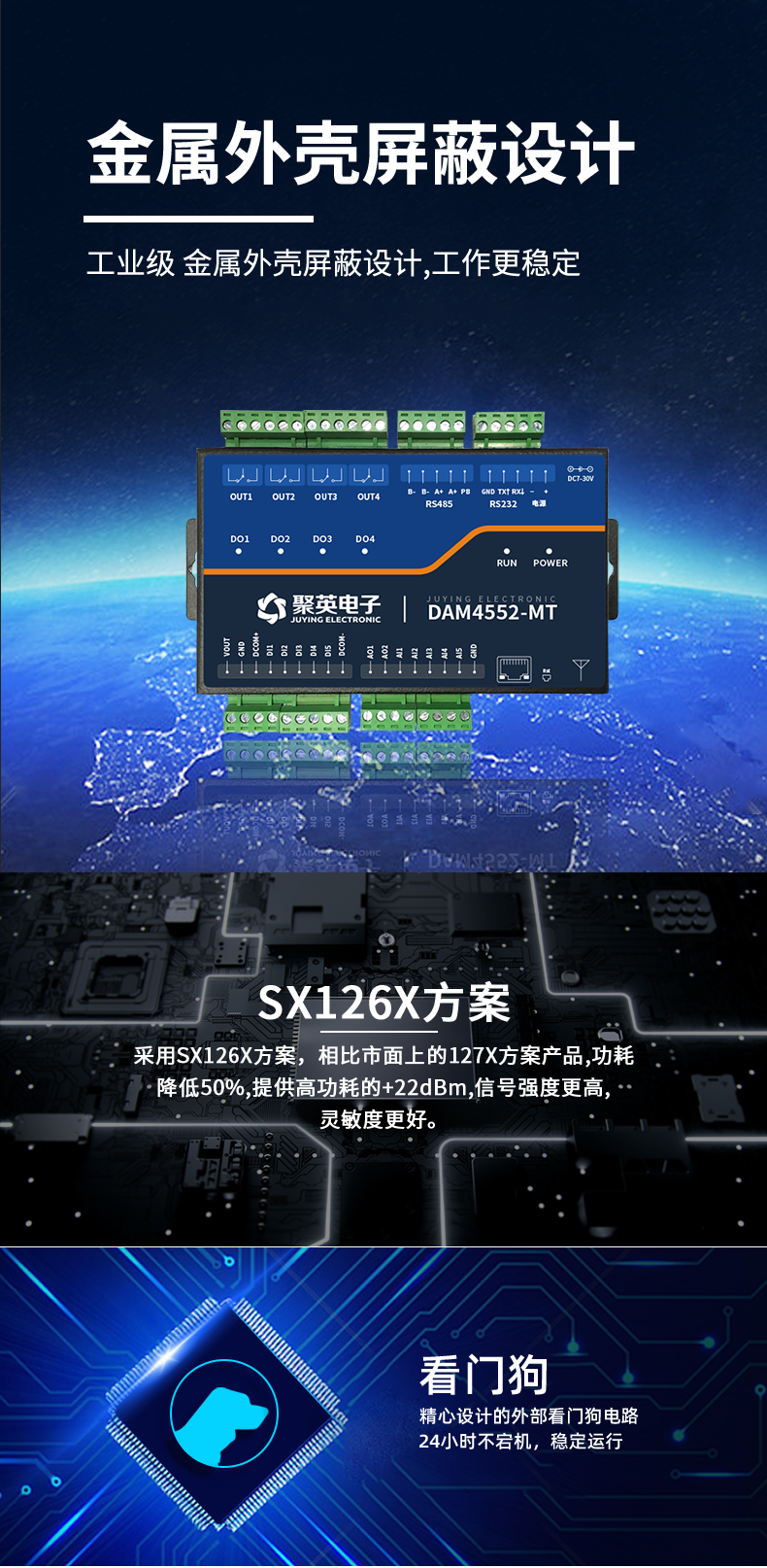 LoRa4552-MT LoRa無線測控模塊設(shè)計(jì)特點(diǎn)
