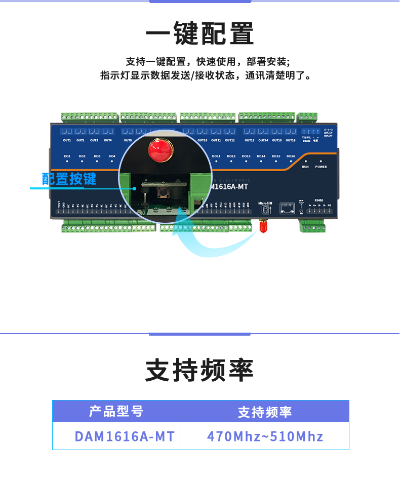 LoRa1616A-MT LoRa無(wú)線測(cè)控模塊一鍵配置
