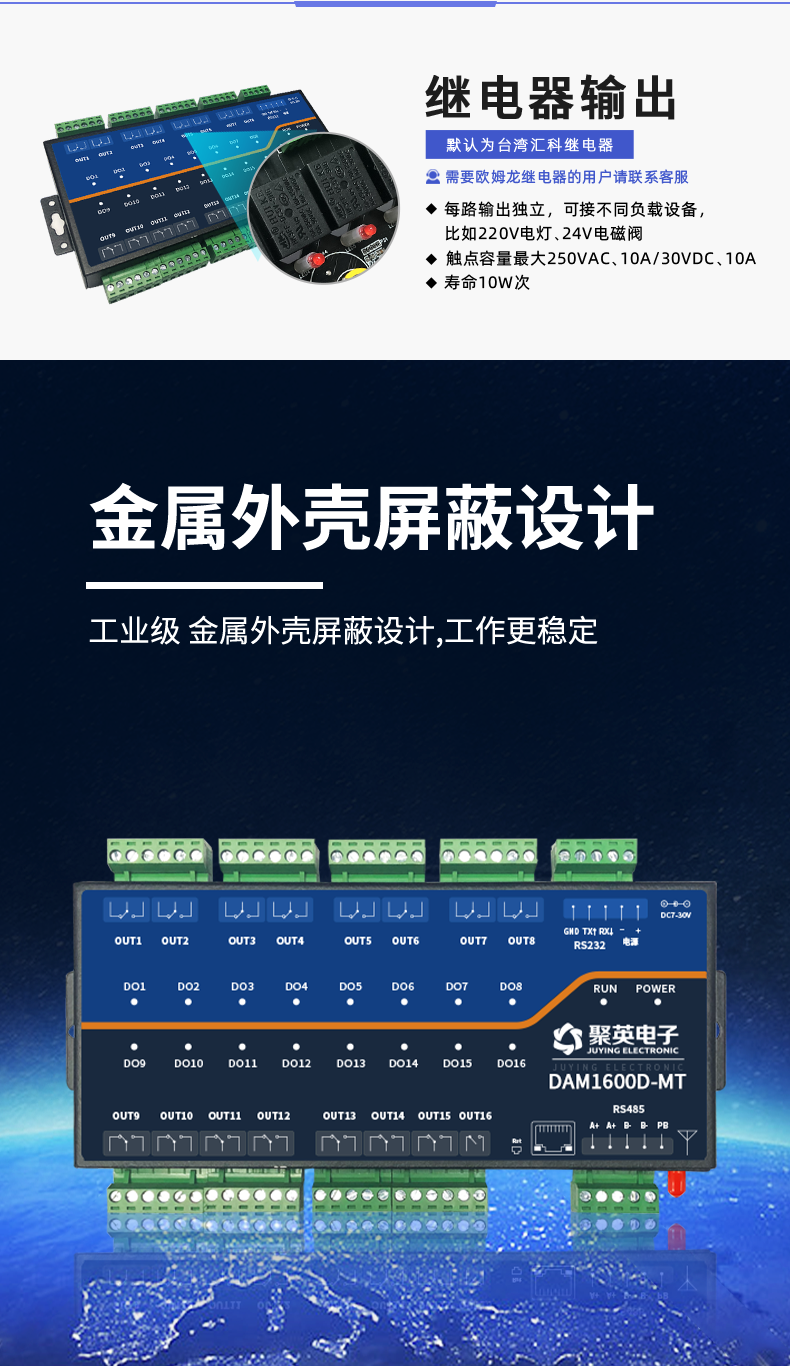 DAM1600D-MT 工業(yè)級I/O模塊設計特點