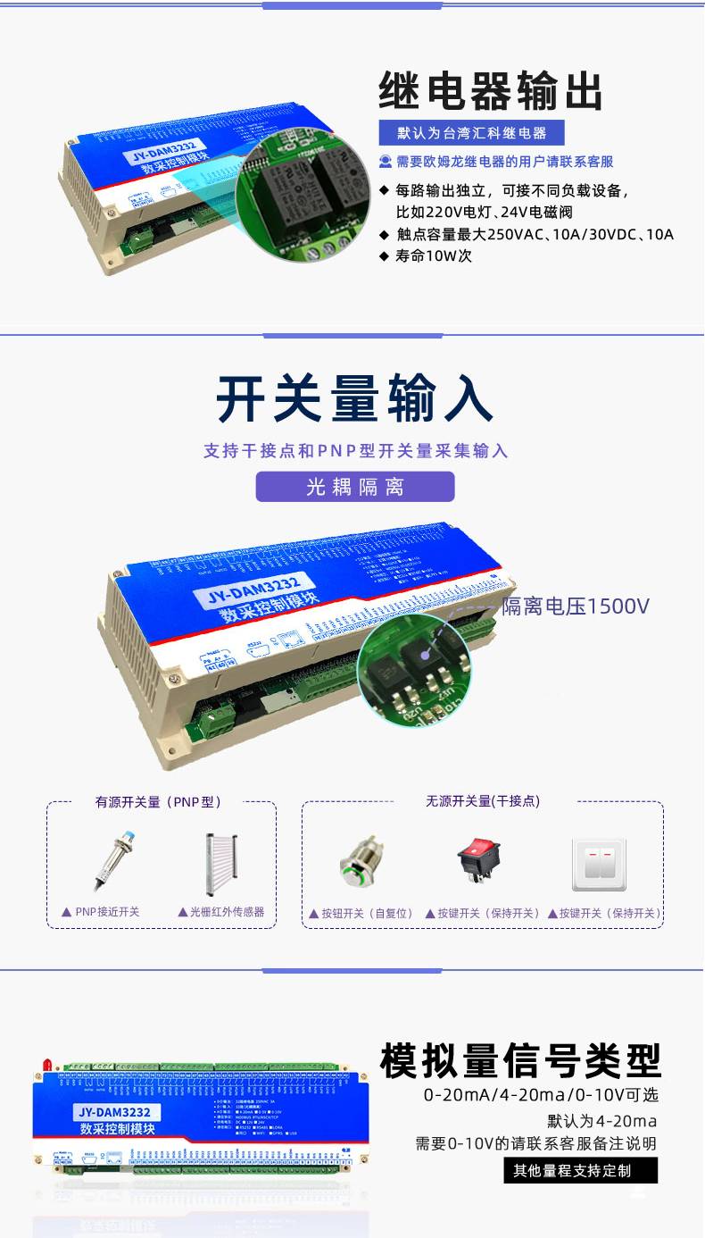 DAM-3232 工業(yè)級網(wǎng)絡數(shù)采控制器開關(guān)量輸入